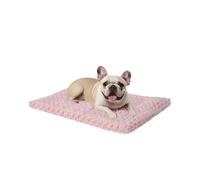 Tapete lavable reversible para jaula de perro, suave y esponjoso, colchón de dormir para perros grandes, jumbo, medianos y pequeños, 35 x 22 pulgadas, rosa