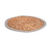 Tapete natural borde gris 35cm colección KINVARA