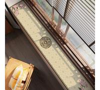Tapete para Alféizar de Ventana Cojín para Alféizar de Ventana de Estilo Chino, Protector Absorbente para Repisas de Ventana(F,98x6in(249x15cm))