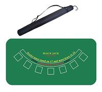 tapete para Cartas, For Texas Holdem Poker y Blackjack - Tapete de Grado Profesional(70*35in)