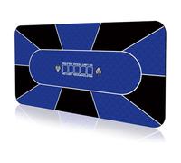 tapete para Cartas, Tapete de Mesa póquer Texas Hold'em Goma portátil for 10 Jugadores con Bolsa Transporte(L)