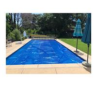 Tapete para cubierta de piscina, manta de burbujas antievaporación resistente, protector de polvo rectangular para piscinas inflables