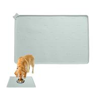 Tapete para cuenco de mascotas, mantel individual para gatos, 23.6 x 15.7 pulgadas, de silicona, antideslizante, plegable, de secado rápido, antiderrames, para perros y gatos