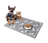 Tapete para cuenco de perro, 30 x 50 cm, súper absorbente, tapete de comida para gatos con parte inferior de goma antideslizante, se limpia con un paño y de secado rápido, alfombrilla de alimentación