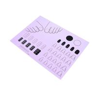 Tapete para decoración de uñas, tapete para entrenamiento de uñas - Almohadilla protectora de manicura para práctica de uñas - Guía profesional de pegatinas para uñas, herramientas de manicura para uñ