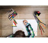 Tapete para dibujo/escritura para niños/estudiantes, Almohadilla de escritorio PVC transparente, almohadilla protectora de escritorio impermeables, Papel Secante Para Escritorio con Bordes Redondos