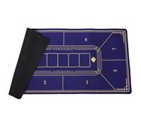 Tapete para Juegos de Póker de Goma Azul de Póker y Mesa | Plegable y Portátil, para Fiestas Nocturnas y Entretenimiento en Casa, Acabado de Resina y Tela