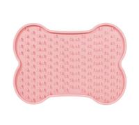 Tapete para lamer cachorros, tapete calmante para mascotas, material de silicona, en forma de hueso, creativo, de alimentación lenta, fácil de limpiar, tapete para lamer perros pequeños y medianos y