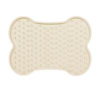 Tapete para lamer cachorros, tapete calmante para mascotas, material de silicona en forma de hueso, tapete creativo de alimentación lenta fácil de limpiar, tapete para lamer perros pequeños y medianos