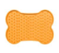 Tapete para lamer cachorros, tapete calmante para mascotas, material de silicona en forma de hueso, tapete creativo de alimentación lenta fácil de limpiar, tapete para lamer perros pequeños y medianos