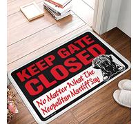 Tapete para mantener la puerta cerrada sin importar lo que diga el mastín neopolitano, alfombra suave y estética, antideslizante, para entrada, interior, dormitorio, sala de estar (50 x 80 cm)