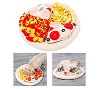 Tapete para olfatear mascotas con forma de pizza para perros, juguete interactivo de enriquecimiento para perros para razas pequeñas, medianas y grandes, forro polar lavable y almohadilla de algodón