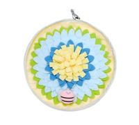 Tapete para olfatear para mascotas, tapete plegable de 15.7 pulgadas con diseño de abeja de felpa, juguete de rompecabezas de alimentación lenta para gatos, perros pequeños y mascotas pequeñas, parte
