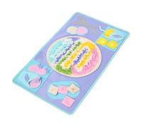Tapete para olfatear perros, colorido e interactivo para masticar pizza, dispensador de juguetes de limpieza de dientes para mascotas, para sala de estar, jardín, pastizales