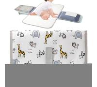 Tapete para pañales - Cambiador reutilizable, cubierta de flores impermeable, forro plegable de gran tamaño con protección a prueba de fugas para uso durante vacaciones, baños públicos, campamentos