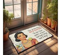 Tapete para puerta de entrada al aire libre, estilo vintage, humor: The Gin & Tonic Diet Joke Sign Felpudo decorativo para habitación retro (50 x 80 cm)