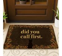 Tapete para puerta de gato, diseño de hojas rústicas, otoño, marrón, antideslizante, atrapasuciedad, para casa, oficina, exterior, interior, entrada, decoración, 73 x 43 cm