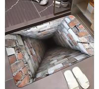 Tapete para puerta delantera, ilusión visual óptica, alfombra para sala de estar, alfombra antideslizante 3D, perfecta para sala de juegos o entrada