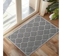 Tapete para puerta delantera, interior o exterior, tapete de bienvenida para puerta delantera, tamaño grande de 36 x 24 pulgadas, fácil de limpiar, sin ftalatos y BPA, impermeable, antideslizante y