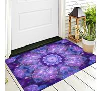 Tapete para Puerta Delantera para Interiores Y Exteriores,Azul-Violeta Bola De Cristal Caleidoscopio Visión Psicodélica Todas Las Estaciones,Entrada Al Aire Libre Patio,70X100Cm