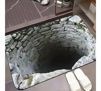 Tapete para puerta delantera para interiores y exteriores, ilusión óptica 3D, para todo tipo de clima, ilusión óptica, alfombra 3D, fácil de limpiar