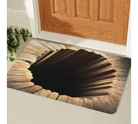 Tapete para puerta delantera para interiores y exteriores, ilusión óptica 3D, para todo tipo de clima, ilusión óptica, alfombra 3D, fácil de limpiar