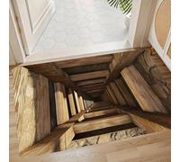 Tapete para puerta delantera para interiores y exteriores, ilusión óptica 3D, para todo tipo de clima, ilusión óptica, alfombra 3D, fácil de limpiar