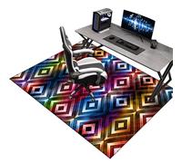 Tapete para silla de juegos para alfombras y suelos de madera dura, tapete duradero para silla de escritorio, protector de suelo de computadora para superficies alfombradas y duras, alfombra de juegos