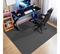 Tapete para silla de oficina, tapete para debajo del escritorio, para suelo de madera dura, alfombra de pelo bajo, tapete protector de suelo resistente para oficina en casa (gris oscuro, 120 x 180 cm)