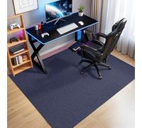 Tapete para silla de oficina, tapete para debajo del escritorio, para suelo de madera dura, alfombra de pelo bajo, tapete protector de suelo resistente para oficina en casa (azul, 100 x 120 cm)