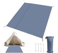 Tapete para tienda de campaña al aire libre, tapete impermeable de tela Oxford, con de almacenamiento y 4 piquetas, tapete plegable para campamento y secado rápido, con de almacenamiento