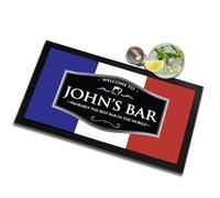 Tapete personalizable con la bandera de Francia, accesorios de bar y bar con la bandera de Francia