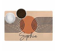 Tapete personalizado para comida para perros y gatos con nombre, tapetes personalizados para alimentos para mascotas, antideslizante, impermeable, estilo simple, regalos para mascotas