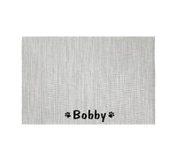 Tapete personalizado para cuenco de comida para mascotas, impermeable, antideslizante, personalizado, para identificación de nombre, lavable, fácil de limpiar, suministros para perros y gatos (color A