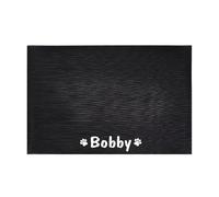 Tapete personalizado para cuenco de comida para mascotas, impermeable, antideslizante, personalizado, para identificación de nombre, lavable, fácil de limpiar, suministros para perros y gatos (color B