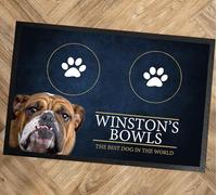 Tapete personalizado para cuencos de alimentación para perros con foto de tu perro, 40 cm x 60 cm, PDP101 | Alfombrilla de comida para mascotas | Alfombrilla de cuencos para mascotas | Regalo para