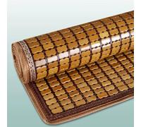 Tapete plegable de bambú carbonizado para verano, transpirable, refrescante, para cama, sofá y silla, disipación de calor, suave y cómoda