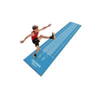 Tapete profesional para pruebas de salto de longitud, tapete antideslizante y silencioso para pruebas de aptitud física para la práctica del salto de longitud (azul claro, 350 x 90 cm).
