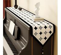 Tapete protector de piano vertical antideslizante, cubierta antipolvo personalizable, antiarañazos y bloqueo de luz solar para pianos, consolas y soportes de TV, decoración de habitación de piano a