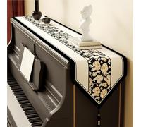 Tapete protector de piano vertical antideslizante, cubierta antipolvo personalizable, antiarañazos y bloqueo de luz solar para pianos, consolas y soportes de TV, decoración de habitación de piano a