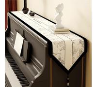 Tapete protector de piano vertical antideslizante, cubierta antipolvo personalizable, antiarañazos y bloqueo de luz solar para pianos, consolas y soportes de TV, decoración de habitación de piano a