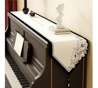 Tapete protector de piano vertical antideslizante, cubierta antipolvo personalizable, antiarañazos y bloqueo de luz solar para pianos, consolas y soportes de TV, decoración de habitación de piano a