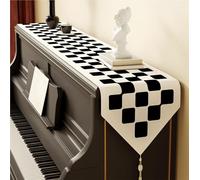 Tapete protector de piano vertical antideslizante, cubierta antipolvo personalizable, antiarañazos y bloqueo de luz solar para pianos, consolas y soportes de TV, decoración de habitación de piano a