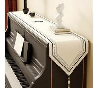 Tapete protector de piano vertical antideslizante, cubierta antipolvo personalizable, antiarañazos y bloqueo de luz solar para pianos, consolas y soportes de TV, decoración de habitación de piano a