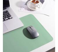 Tapete protector grande de escritorio de superficie lisa y suave con protector de bordes, impermeable, de piel sintética, para mouse, laptop, oficina, hogar, trabajo (verde, 70 x 35 cm)
