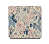 Tapete protector superior para lavadora y secadora, diseño de flores vintage, cubierta antipolvo de goma inspirada en primavera, antideslizante, impermeable, para lavadora, 24 x 24 pulgadas
