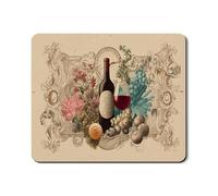 Tapete protector vintage con diseño de frutas y flores para lavadora, con temática de vino rústico, hecho a mano, antideslizante, impermeable, para el hogar, 20 x 24 pulgadas