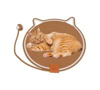 Tapete Rascador Gatos Protector Cuerda Algodón Natural con Juguete Pelota
