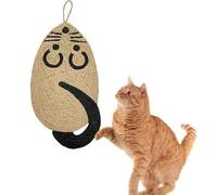 Tapete rascador para gatos, 21.3 x 9.8 pulgadas, sisal natural, forma de ratón, tapete antideslizante para gatos de interior, tapete horizontal para rascar gatos (ratón)