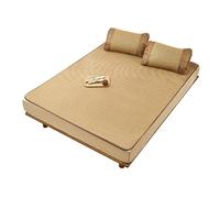 Tapete refrescante de verano - Colchón de ratán de bambú ligero antideslizante para climas cálidos - perfecto para camping, viajes y uso doméstico (color: A, tamaño: 0,9 x 1 m)